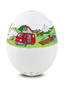 BrainStream - Camping BeepEgg Singing and Floating Egg Timer for Boiled Eggs - White