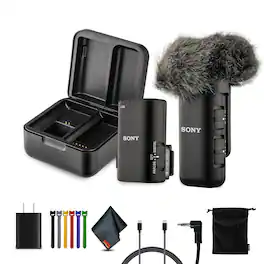 Sony - ECM-W3S Wireless Microphone System with Multi Interface Shoe | USB-C Cable| More