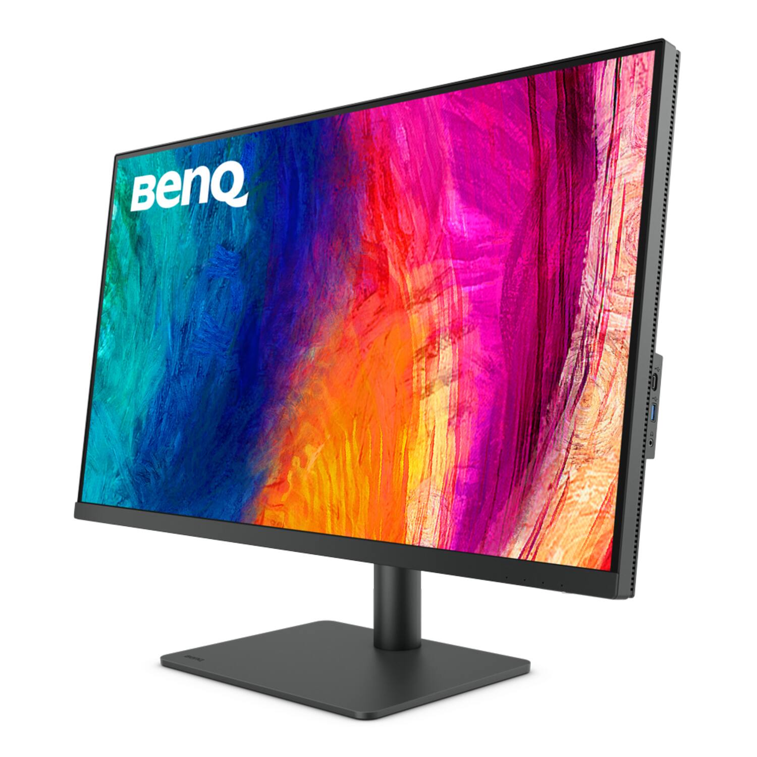 Left. BenQ - AQCOLOR PD3205U Designer 31.5" IPS LED 4K UHD Monitor with HDR10 (HDMI/DP/USB-C 90W/USB Type B) - Gray.