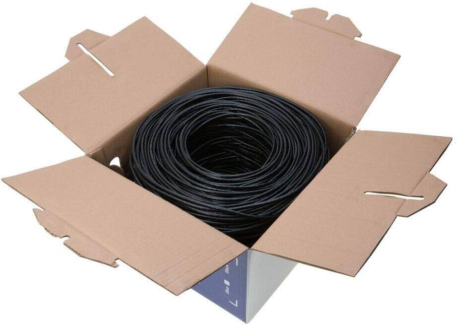 Angle. Cables Direct Online - Cat5e Outdoor Direct Burial Ethernet Cable UTP 1000ft Bulk LAN Network Wire 24AWG Waterproof UV Resistant - Black.