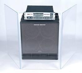 Gibraltar Hardware - Acrylic Guitar Amp Acoustic Shield, 3-Panel Clear Plexiglass Sound Barrier for Volume Control & Sound Direction