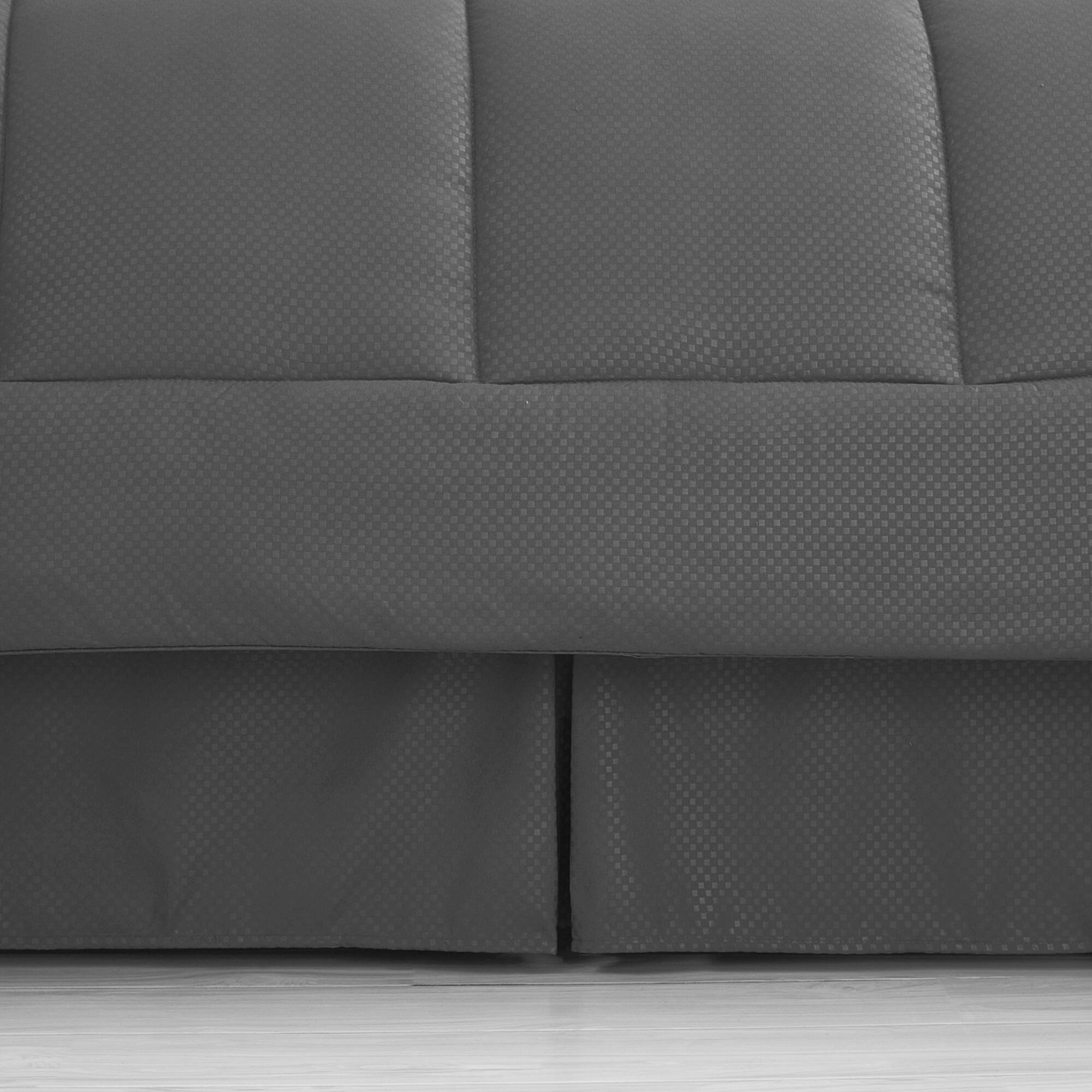 Alt View 1. Sweet Home Collection - 8 Piece Embossed Checkered Bed in a Bag All Season Complete Set with Sheets - King - Gray.