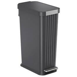 iTouchless - 13.2 Gallon SoftStep Slim Kitchen Trash Can with AbsorbX Odor Filter - Gray