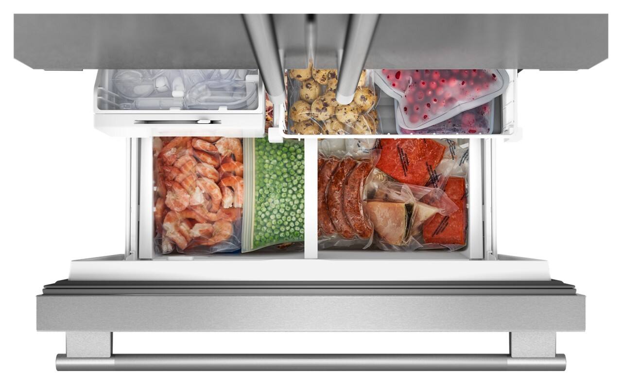 Alt View 8. KitchenAid - 36 in. wide 22 cu. ft. Counter-Depth French Door Refrigerator with Internal Water Dispenser - PrintShield Stainless.