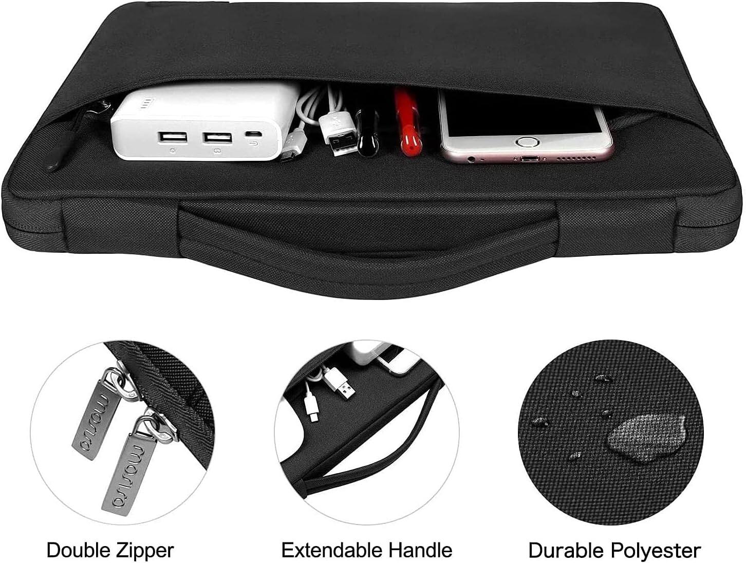 monro orrom Double Zipper, Extendable Handle, Durable Polyester