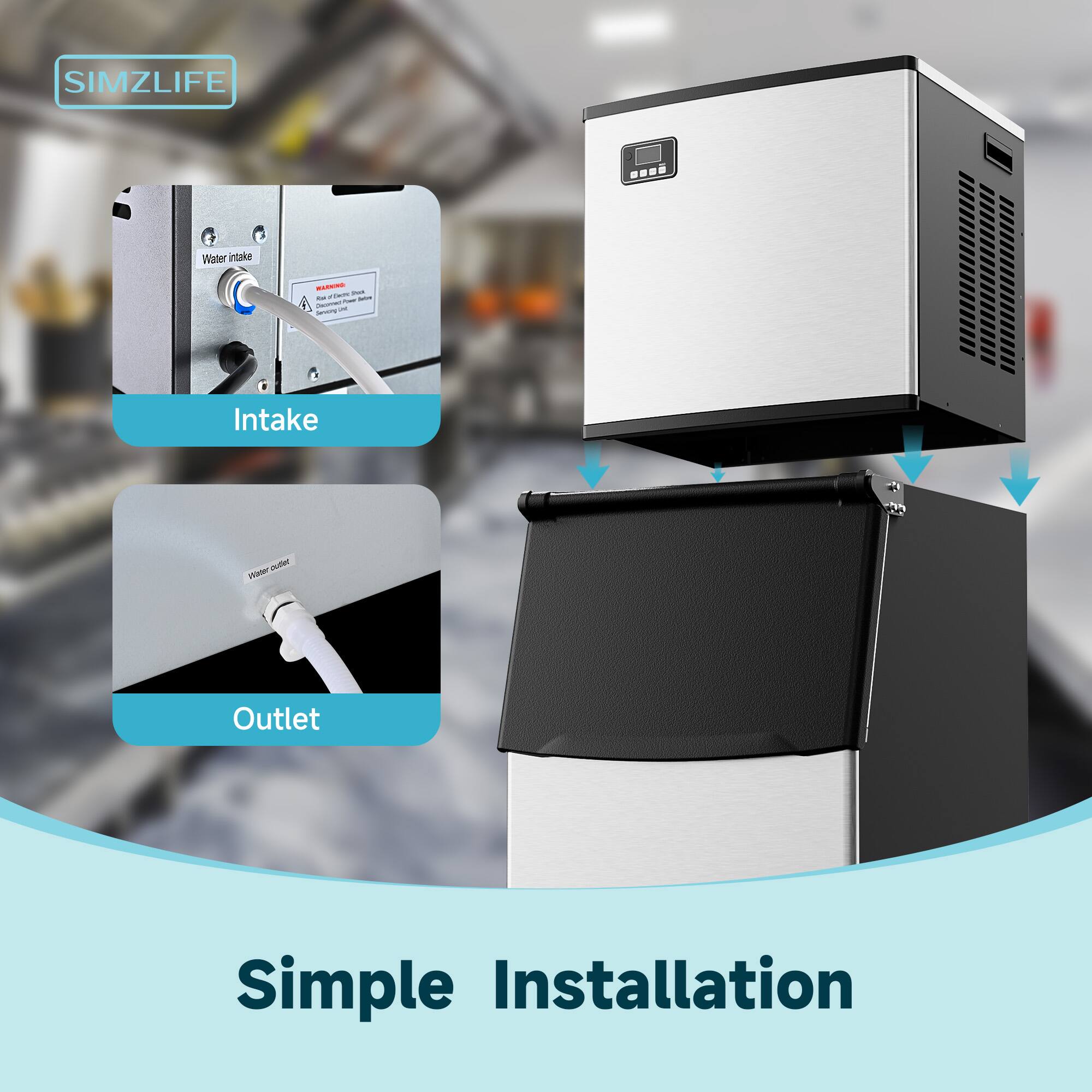 SIMZLIFE

Intake
Water intake

Outlet
Water outlet

Simple Installation