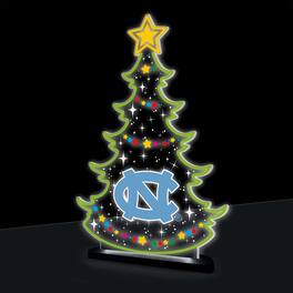 Evergreen Enterprises - North Carolina Tar Heels 10" LED Tabletop Christmas Tree Desklite Sign - Green