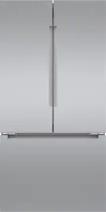 Front. Bosch - 800 Series 22 Cu. Ft. French Door Counter-Depth Smart Refrigerator with FarmFresh System - Stainless Steel.