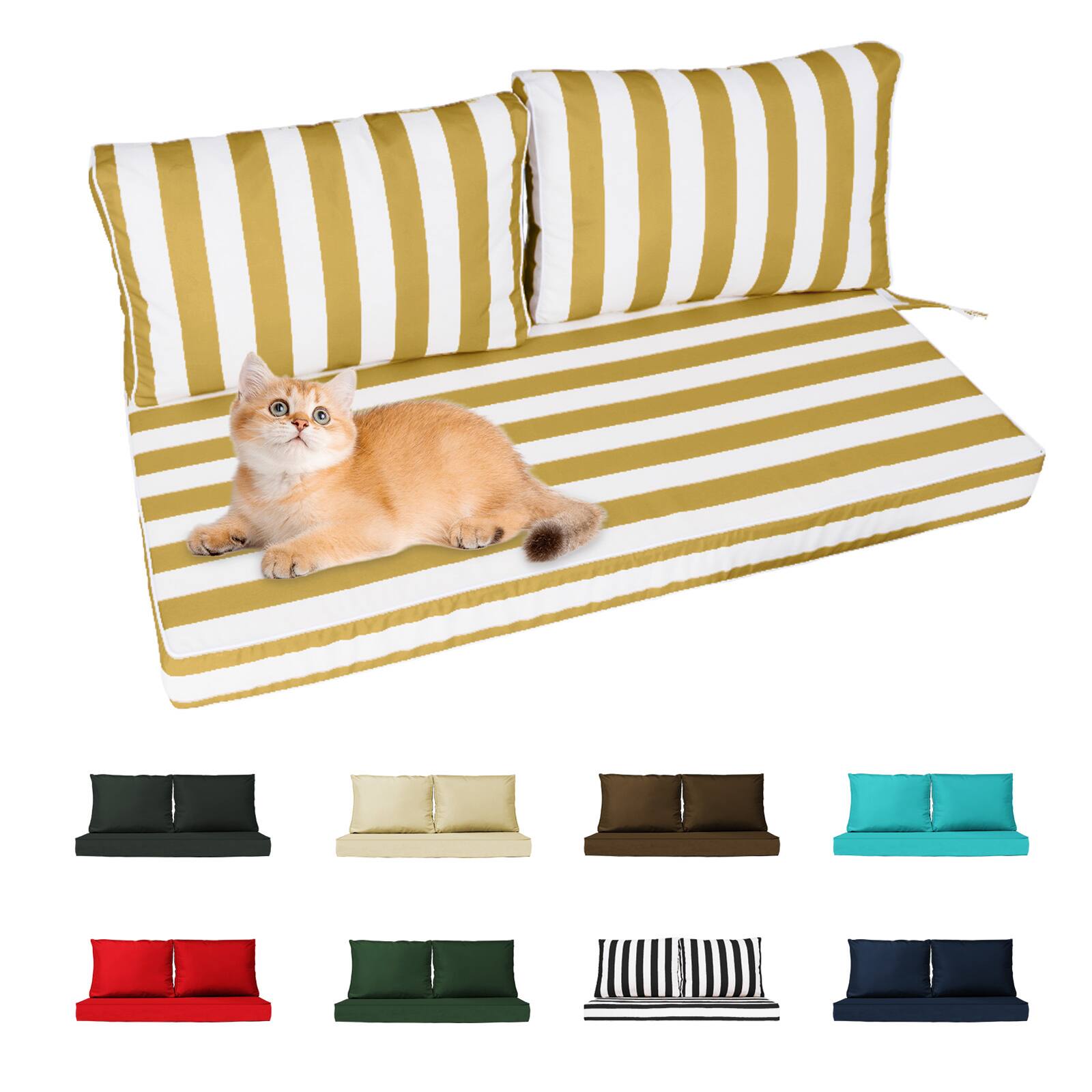 Yellow and White Stripes