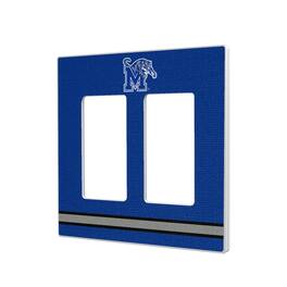Keyscaper - Memphis Tigers Stripe Design Double Rocker Lightswitch Plate - Multicolor