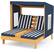 Alt View 9. Costway - Kids Double Chaise Lounge Patio Lounge Chair with Cup Holders & Awning - Blue.