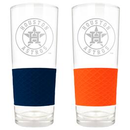 Great American Products - Houston Astros 22oz. Logo Score Pint Glass Two-Piece Set - Multicolor