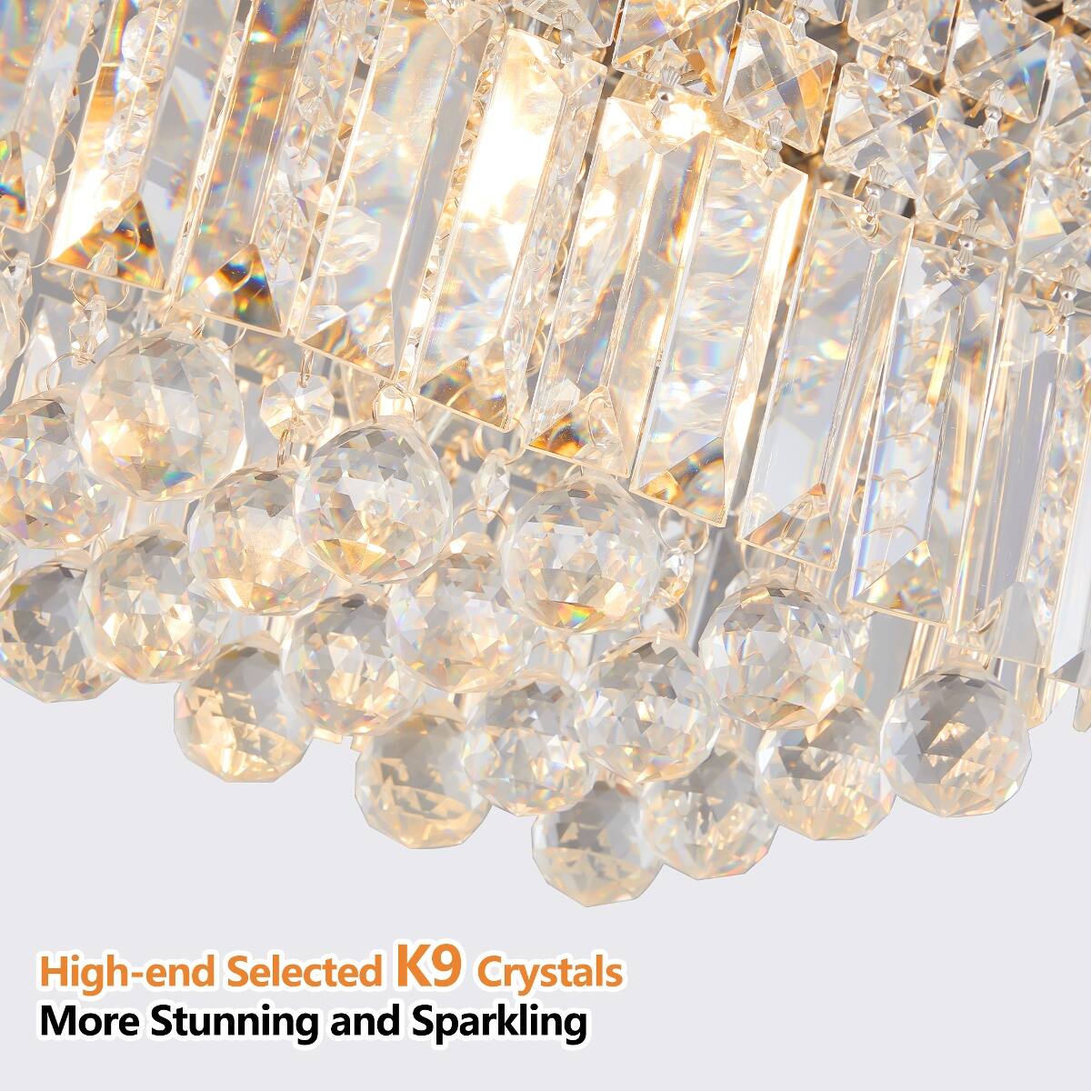 High-end Selected K9 Crystals  
More Stunning and Sparkling