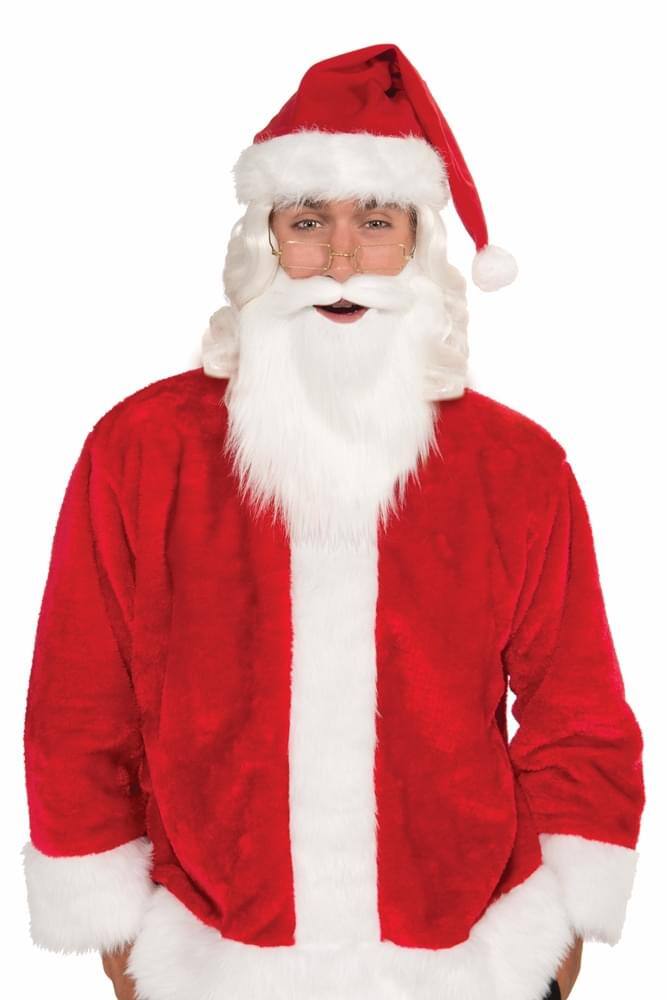 Front. Forum Novelties - Simply Santa Beard And Moustache Costume Accessory Set One Size Fits Most - White.