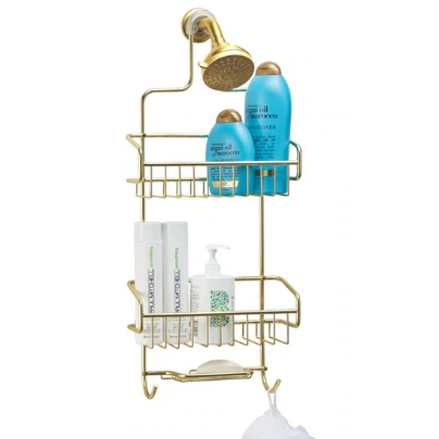 Better Houseware - 886.2 Rustproof Extra-large Shower Caddy - Gold