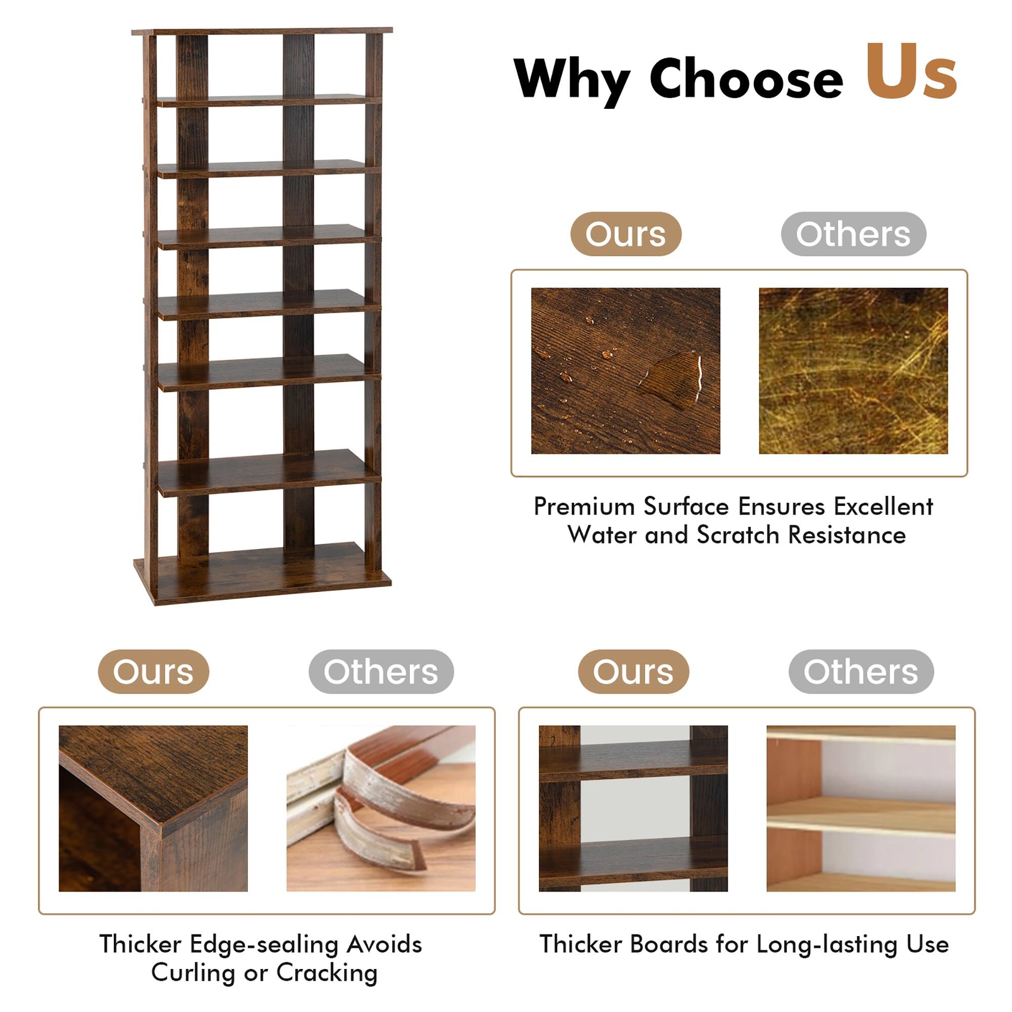 Why Choose Us:

* Premium Surface Ensures Excellent Water and Scratch Resistance
* Thicker Edge-sealing Avoids Curling or Cracking
* Thicker Boards for Long-lasting Use