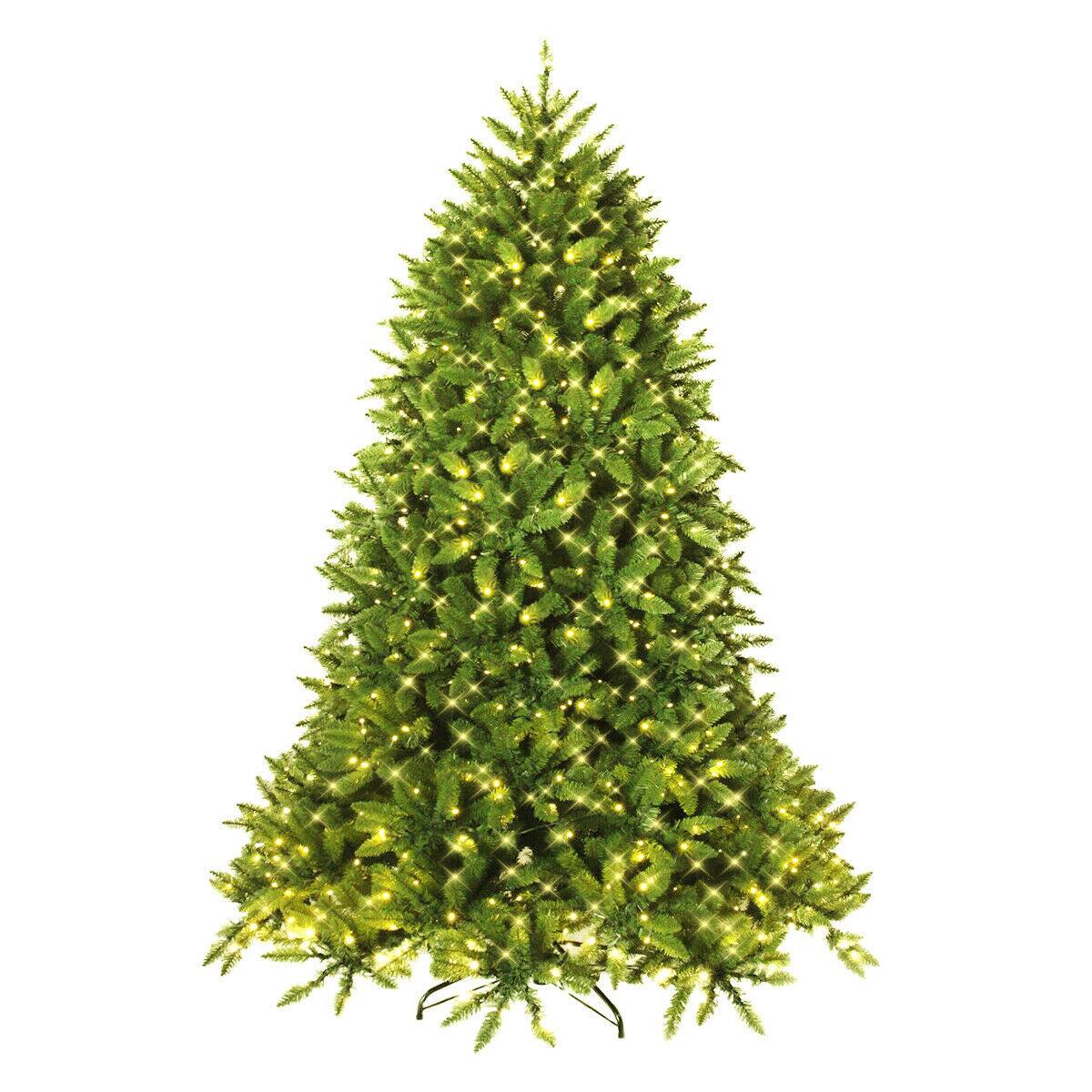 Alt View 7. Gymax - Gymax 7.5ft Pre-lit LED PVC Christmas Fir Tree w/8 Flash Mode Patio - Green.