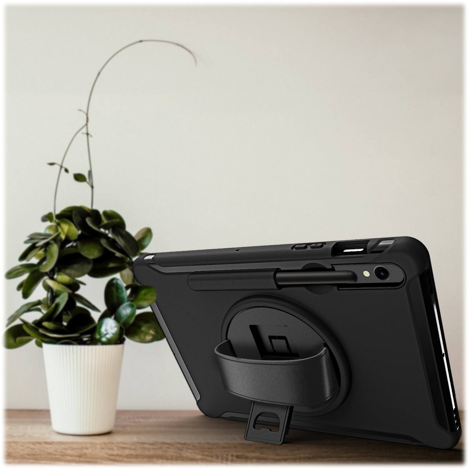 Alt View 18. SaharaCase - Raider Series Hand Strap Case for Samsung Galaxy Tab S10 Lite (2025), Tab S10 FE, Tab S8, Tab S9, and Tab S9 FE - Black.