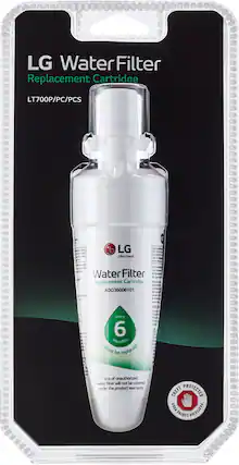 LG Water Filter Replacement Cartridge LT700P/PC/PCS snC Udel a LG Life's Good N - N9A6 de POHEN - a a e C sm Water terFilte & de fiee De D Replacement Cartridge ime Celomag tannalr ADQ36006101 des ai pa seorr SPECIF Semplir Cool every P Fonct CHbit cient 6 TLE months Must be replaced Use of unauthorized water filter will not be covered under the product warranty THEFT PROTECTED ROBO PROTEGIDO CONTRA.