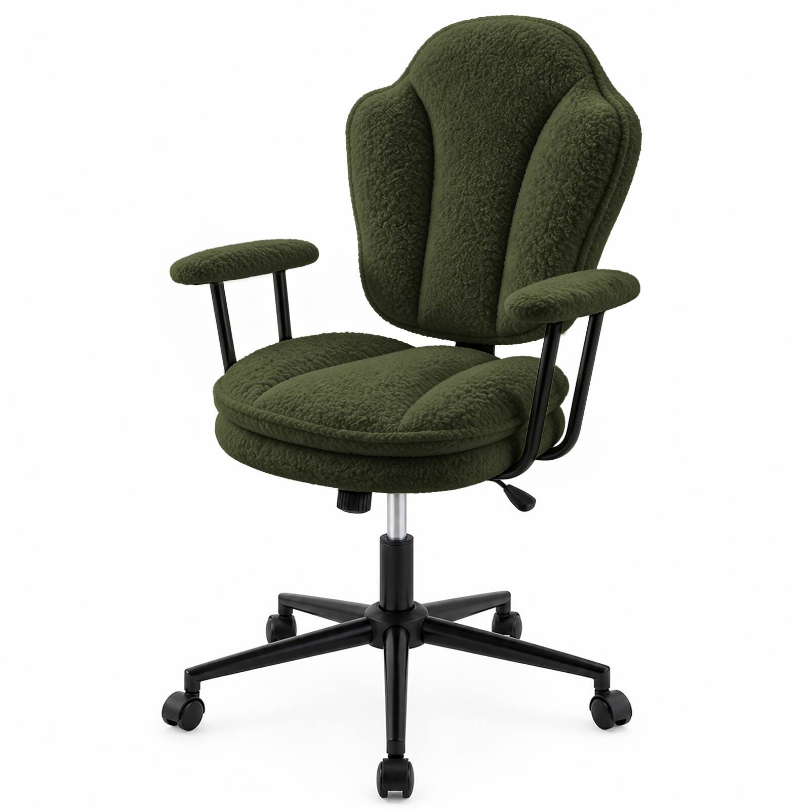 Alt View 6. Pinmoco - Ergonomic Office Chair with Padded Armrests and High Back, Adjustable Swivel Computer Chair for Home Office - Green.