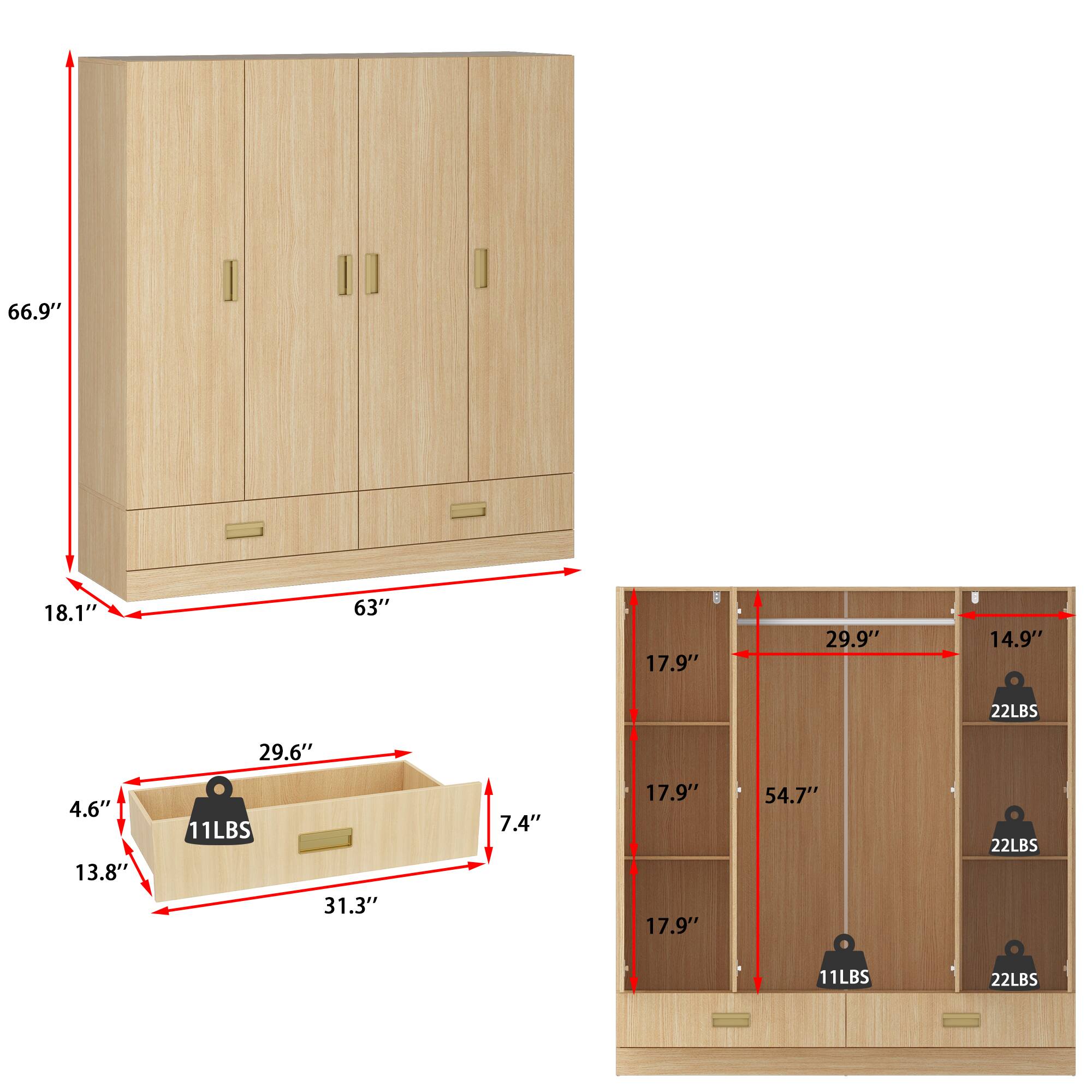 66.9"  
18.1"  
63"  
17.9"  
29.9"  
14.9"  
22LBS  
29.6"  
4.6"  
13.8"  
11LBS  
31.3"  
7.4"  
17.9"  
17.9"  
54.7"  
22LBS  
11LBS  
22LBS