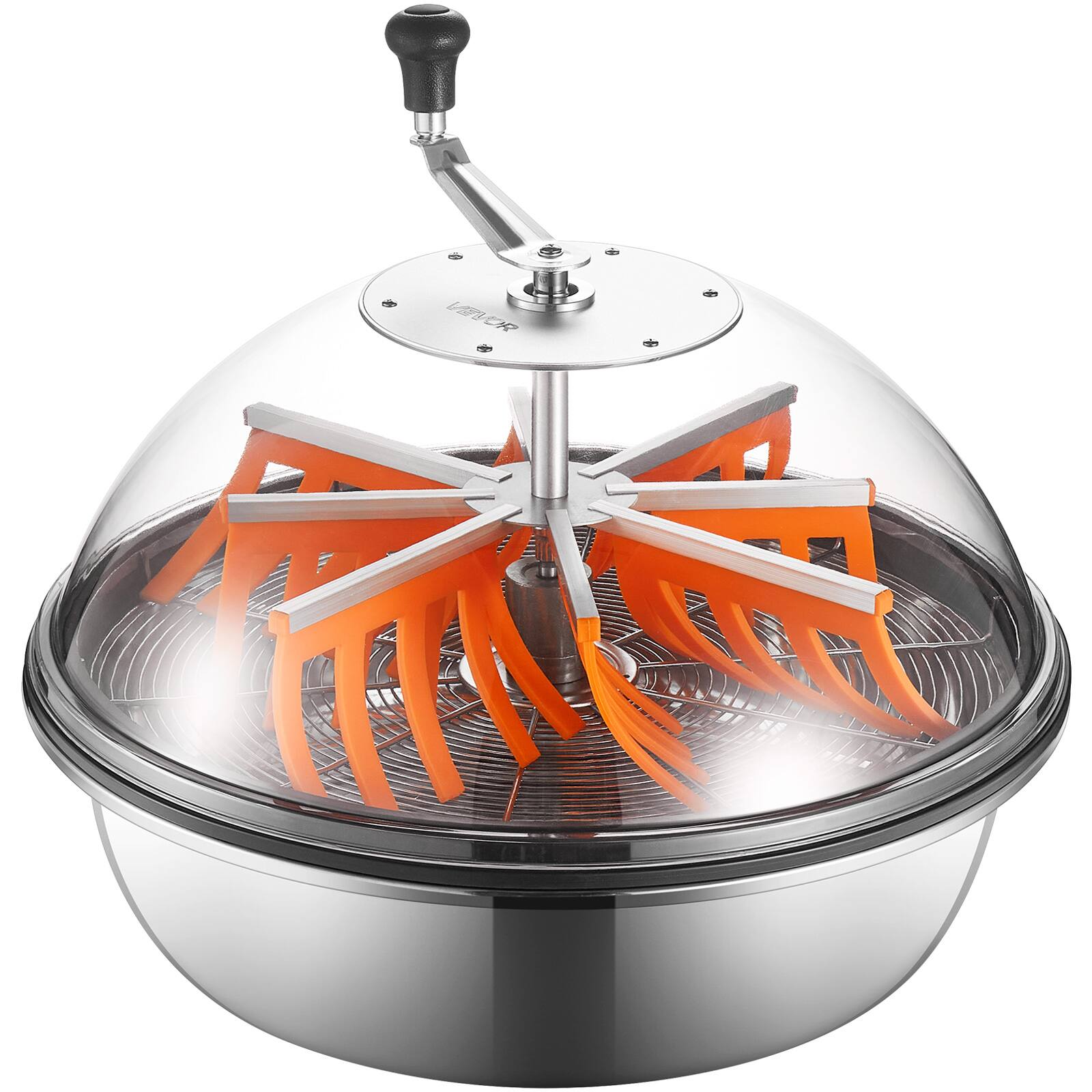Front. VEVOR - Bud Leaf Bowl Trimmer, 24 in Manual Bud Trimmer, with Sharp Stainless Steel Blades, Visual Cutting - Silver.