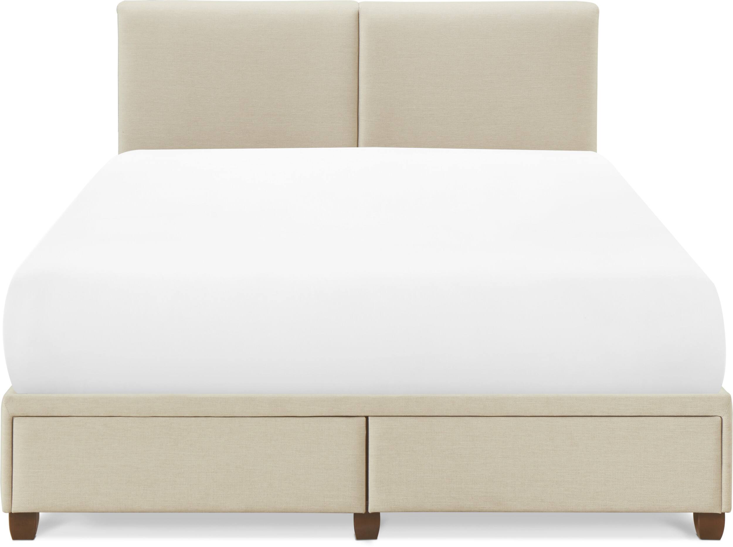 Alt View 11. Finch - Maxwell Storage Bed with Adjustable Height Headboard Queen - Beige.