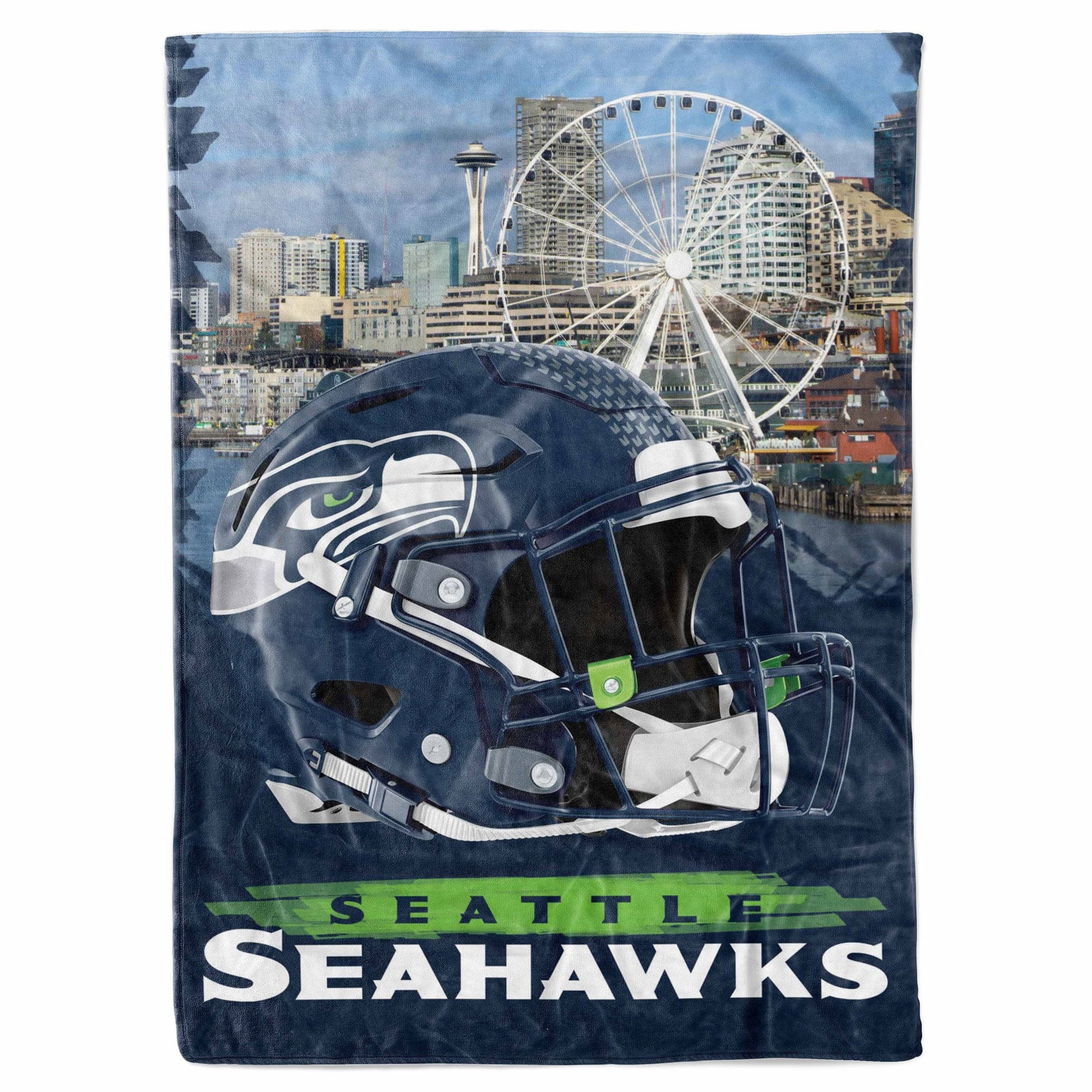 Logo Brands - Seattle Seahawks 66" x 90" City Sketch Blanket - Multicolor