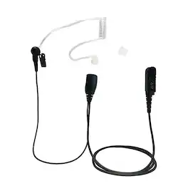 ProMaxPower - 1.5-Wire Acoustic Tube Earpiece with PTT Mic for Motorola XPR3500e, R5 & Other Radios - Black