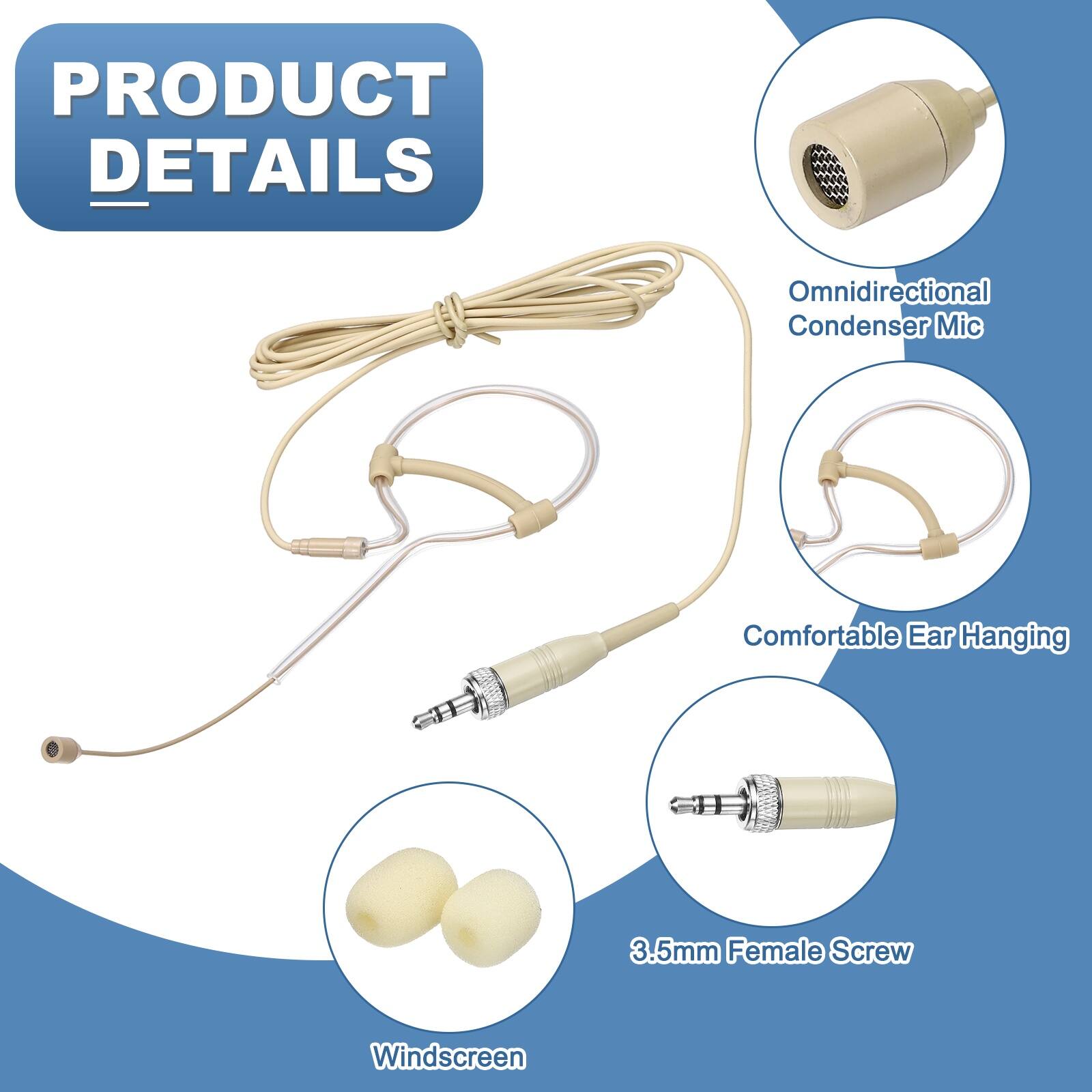 PRODUCT DETAILS

- Omnidirectional Condenser Mic
- Comfortable Ear Hanging
- 3.5mm Female Screw
- Windscreen