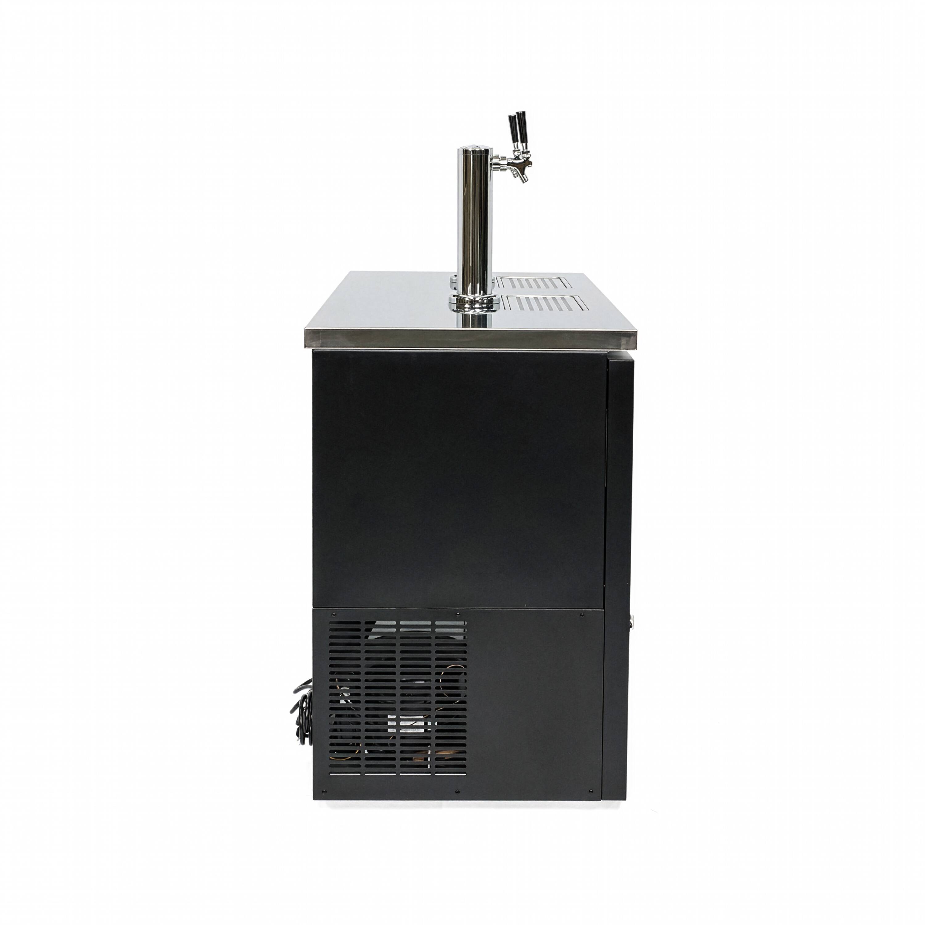 Alt View 8. Magic Chef - Commercial Three 1/2 Barrel Beer Keg Cooler with 2 Direct Taps in Black - Black.