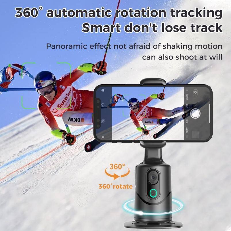 360° automatic rotation tracking Smart don't lose track  
Panoramic effect not afraid of shaking motion can also shoot at will  
360° rotate
