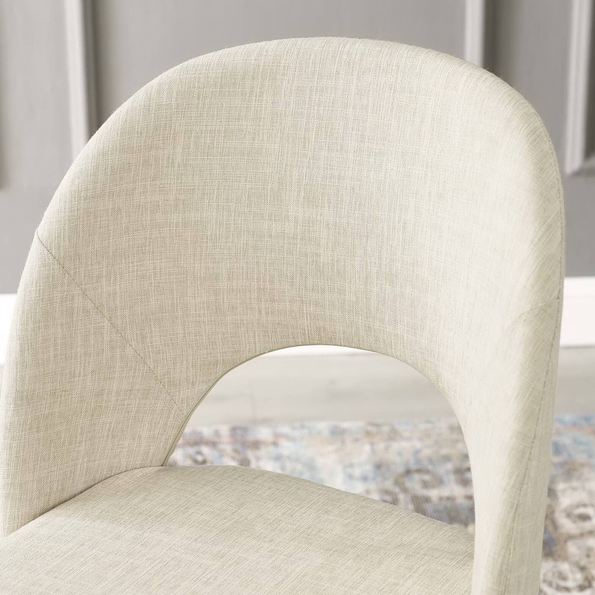 Alt View 5. Modway - Rouse Upholstered Fabric Dining Side Chair by Modway - Brown.