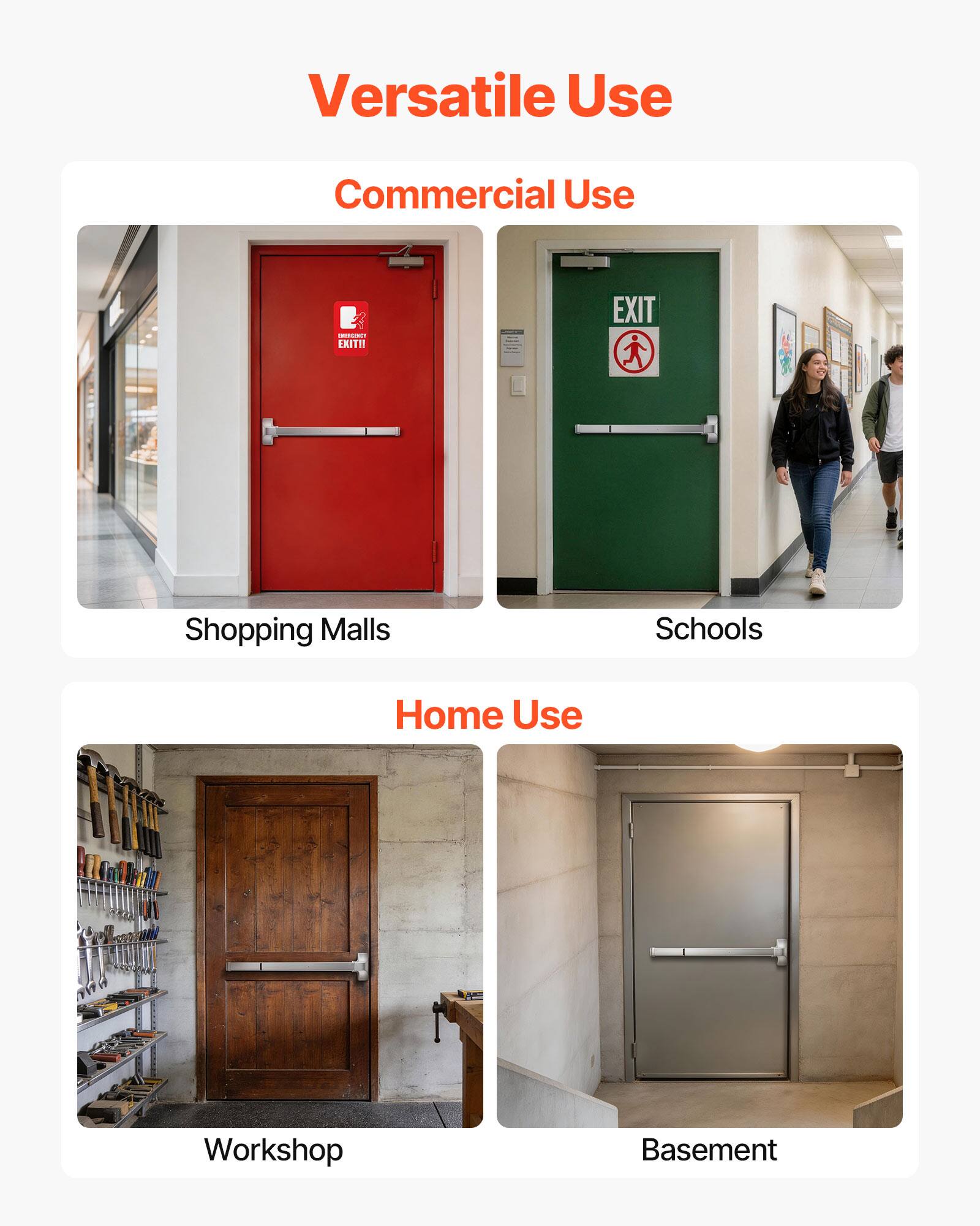 Versatile Use

Commercial Use
- Shopping Malls
- Schools

Home Use
- Workshop
- Basement