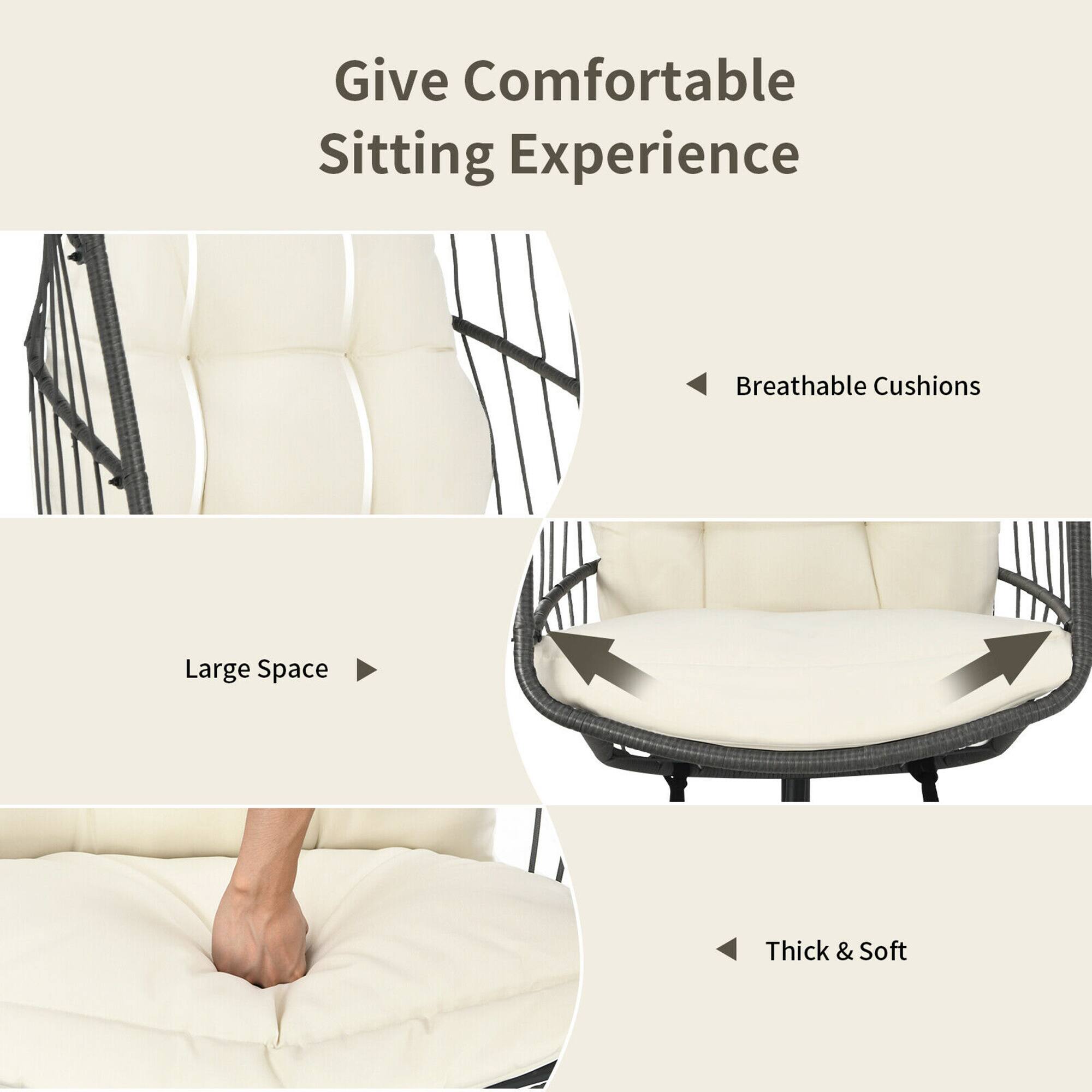 Give Comfortable Sitting Experience  
Breathable Cushions  
Large Space  
Thick & Soft