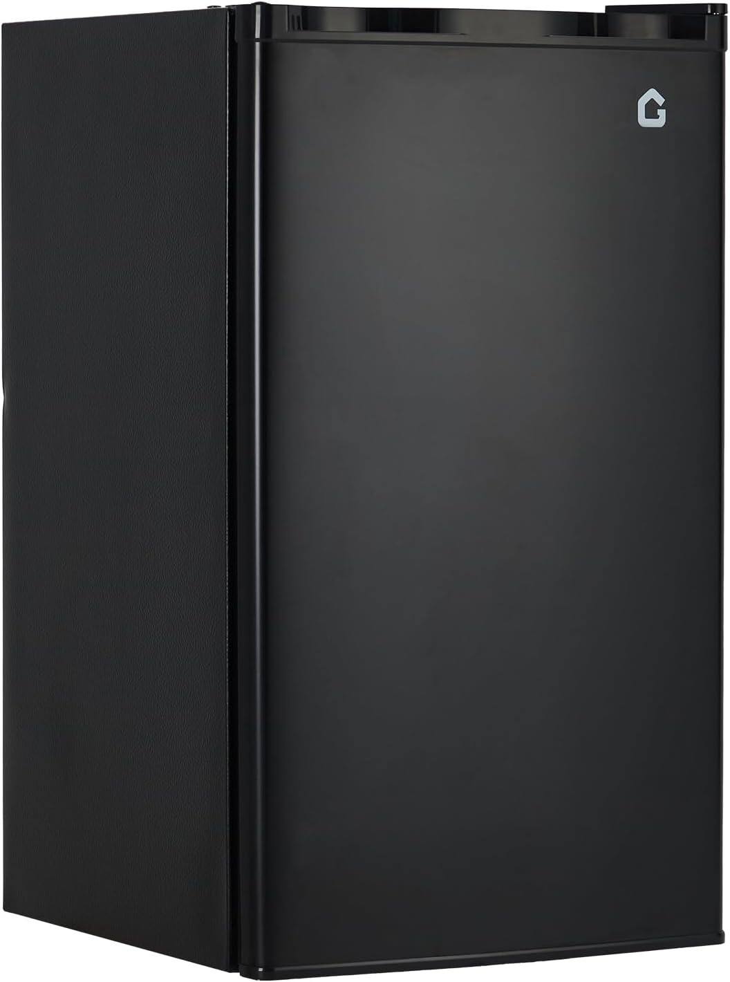 Alt View 3. Homhougo - 3.2 Cu Ft Energy Efficient Mini Fridge, Adjustable Shelves for Office - ‎Black.