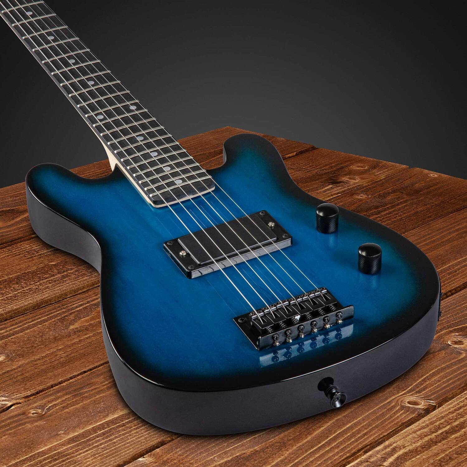 Alt View 3. Lyxpro - Electric Guitar Kit, 30” Electric Guitar with Amp & Electric Guitar Accessories - Blue.