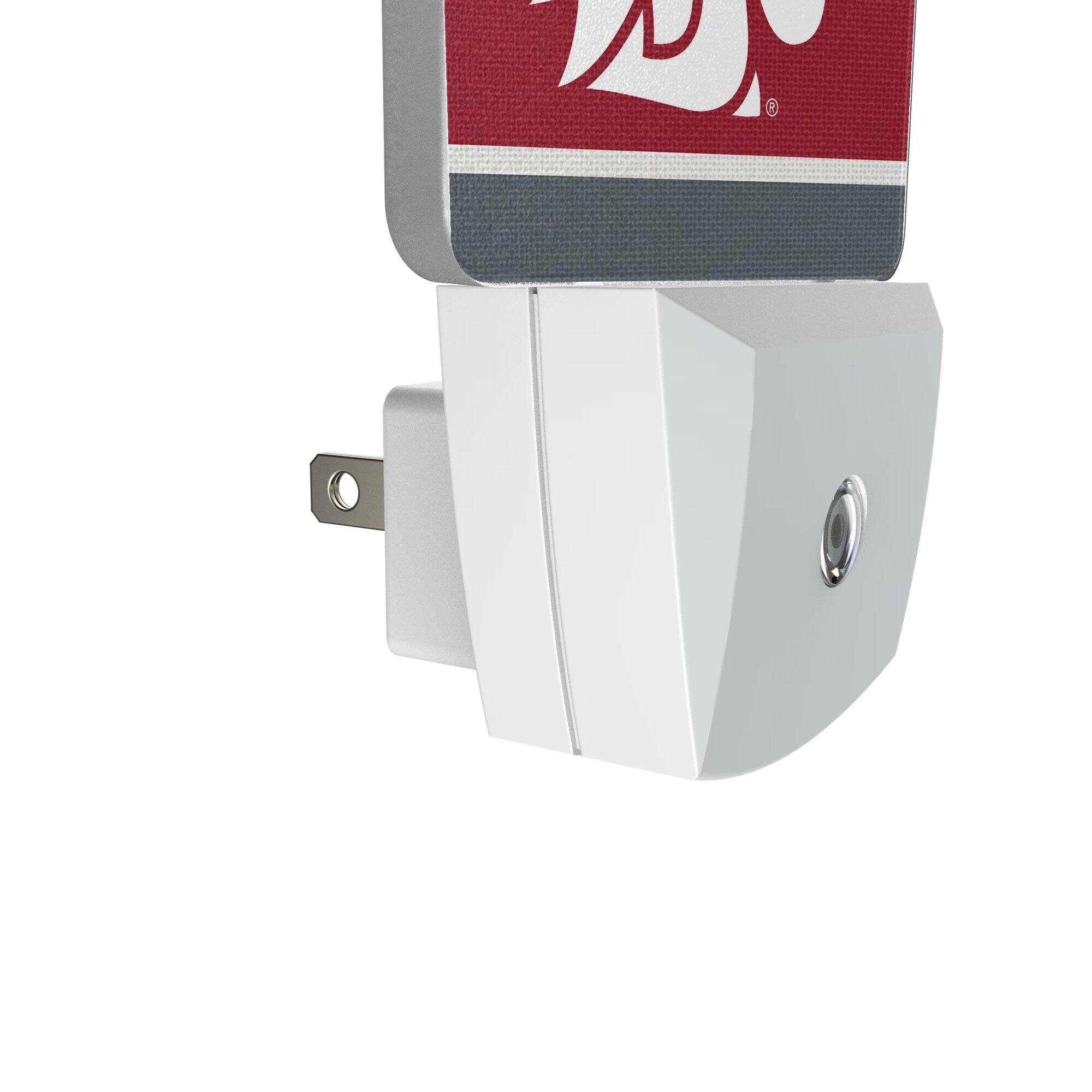 Alt View 2. Keyscaper - Washington State Cougars Stripe Design Nightlight 2-Pack - Multicolor.