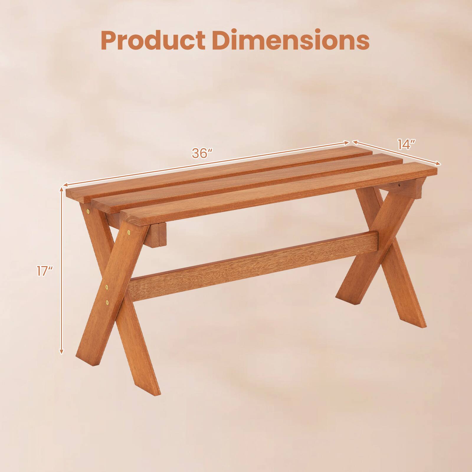 Product Dimensions: 36" x 14" x 17"