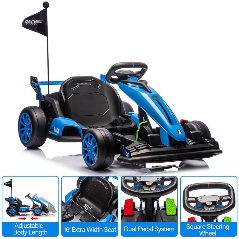 RACE  
SOIKANI  

AI RACE 1  
16" Adjustable Body Length  
16" Extra Width Seat  
Dual Pedal System  
Square Steering Wheel