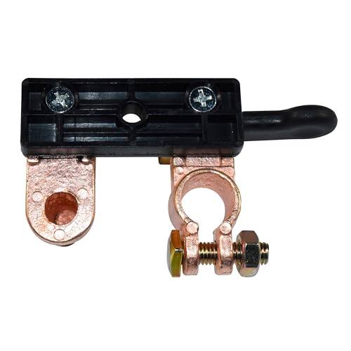 Alt View 1. HQRP - Top Post Knife Blade Battery Disconnect Switch 12 V-48 V 250 A Vertical Isolator for Marine Car Boat RV Truck - black.
