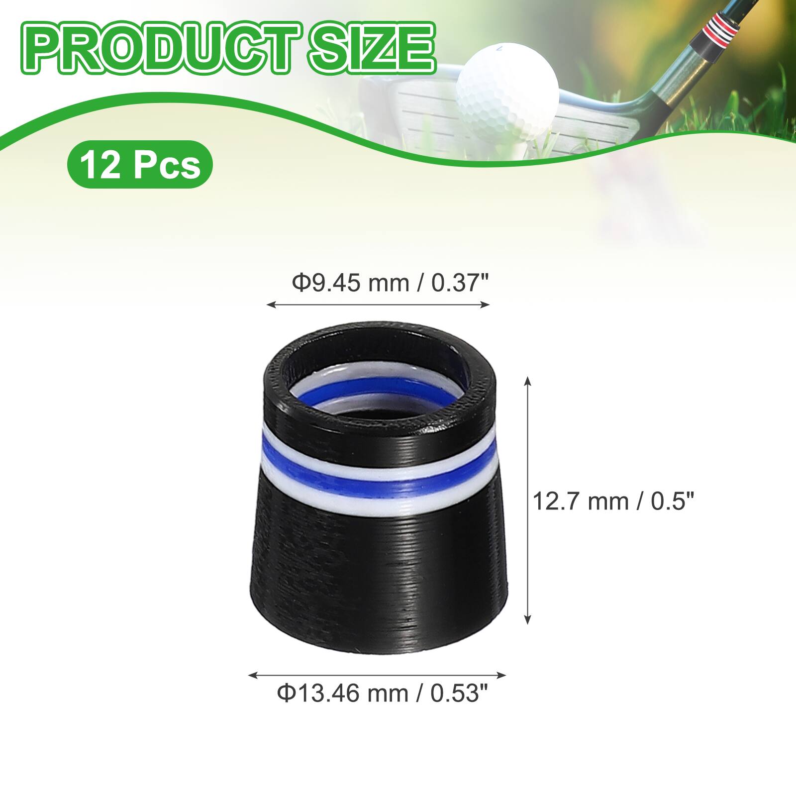 PRODUCT SIZE

12 Pcs

9.45 mm / 0.37"

12.7 mm / 0.5"

13.46 mm / 0.53"