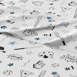 CGK Linens - Kids 4 Piece Bed Sheet Set - Cute & Cozy Wrinkle-Resistant with Vibrant Designs - Twin - Baseball