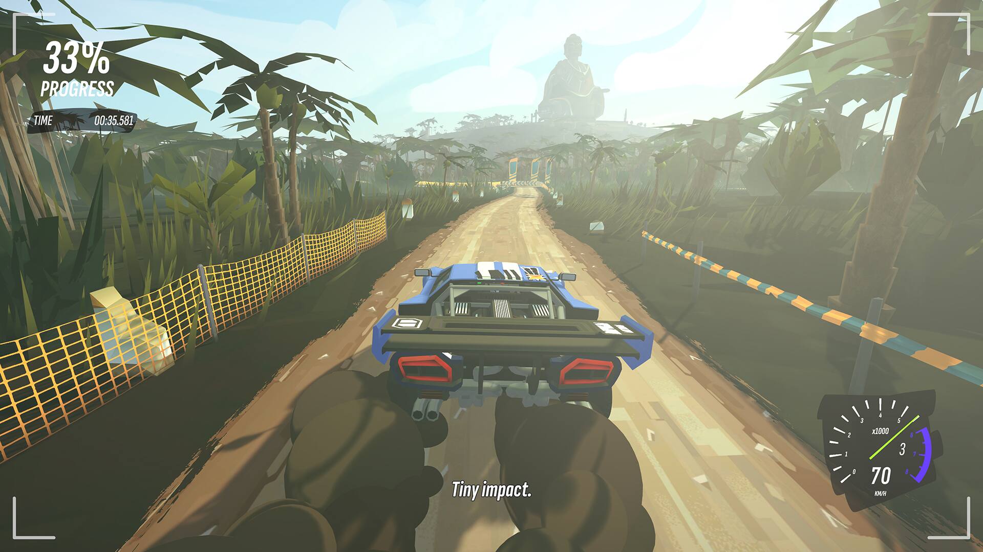 33% PROGRESS  
TIME 00:35.581  
Tiny impact.  
2 2 D 3 5 x1000 & 3 ) 7 I 70 M/