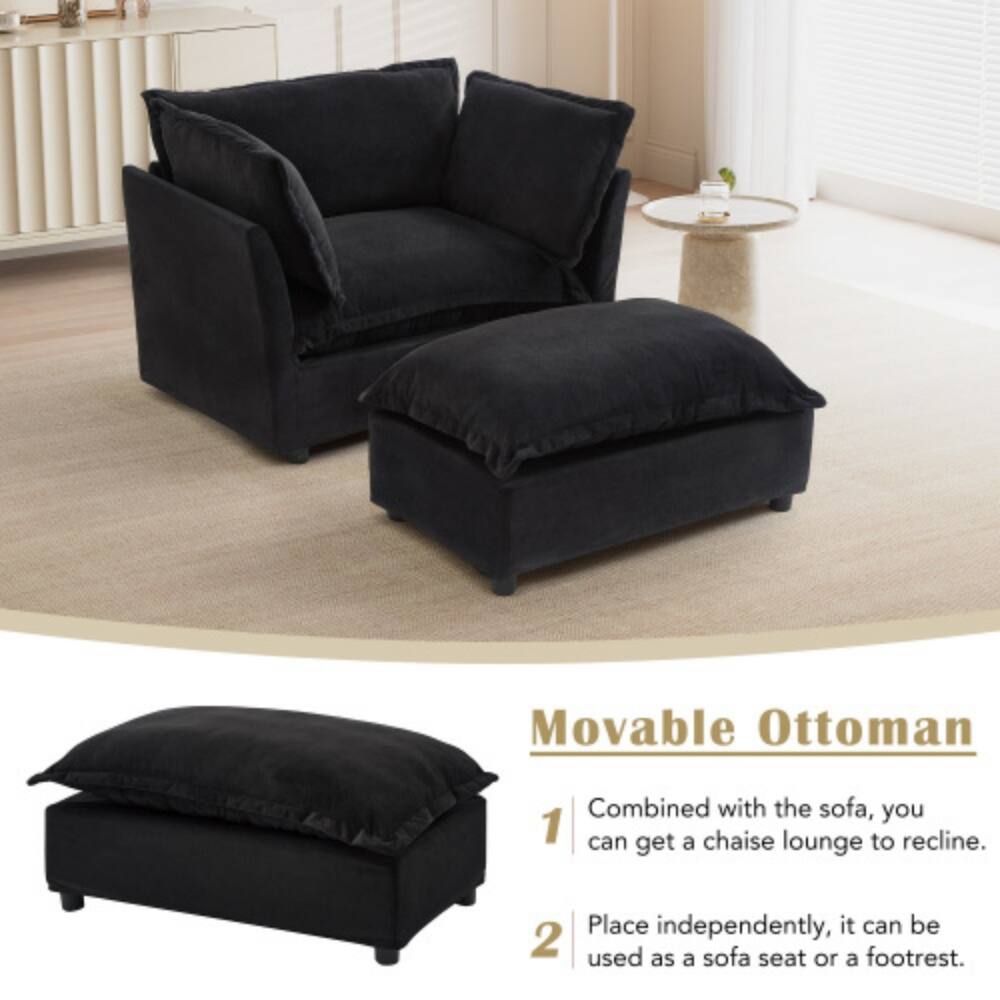 Movable Ottoman

1. Combined with the sofa, you can get a chaise lounge to recline.
2. Place independently, it can be used as a sofa seat or a footrest.