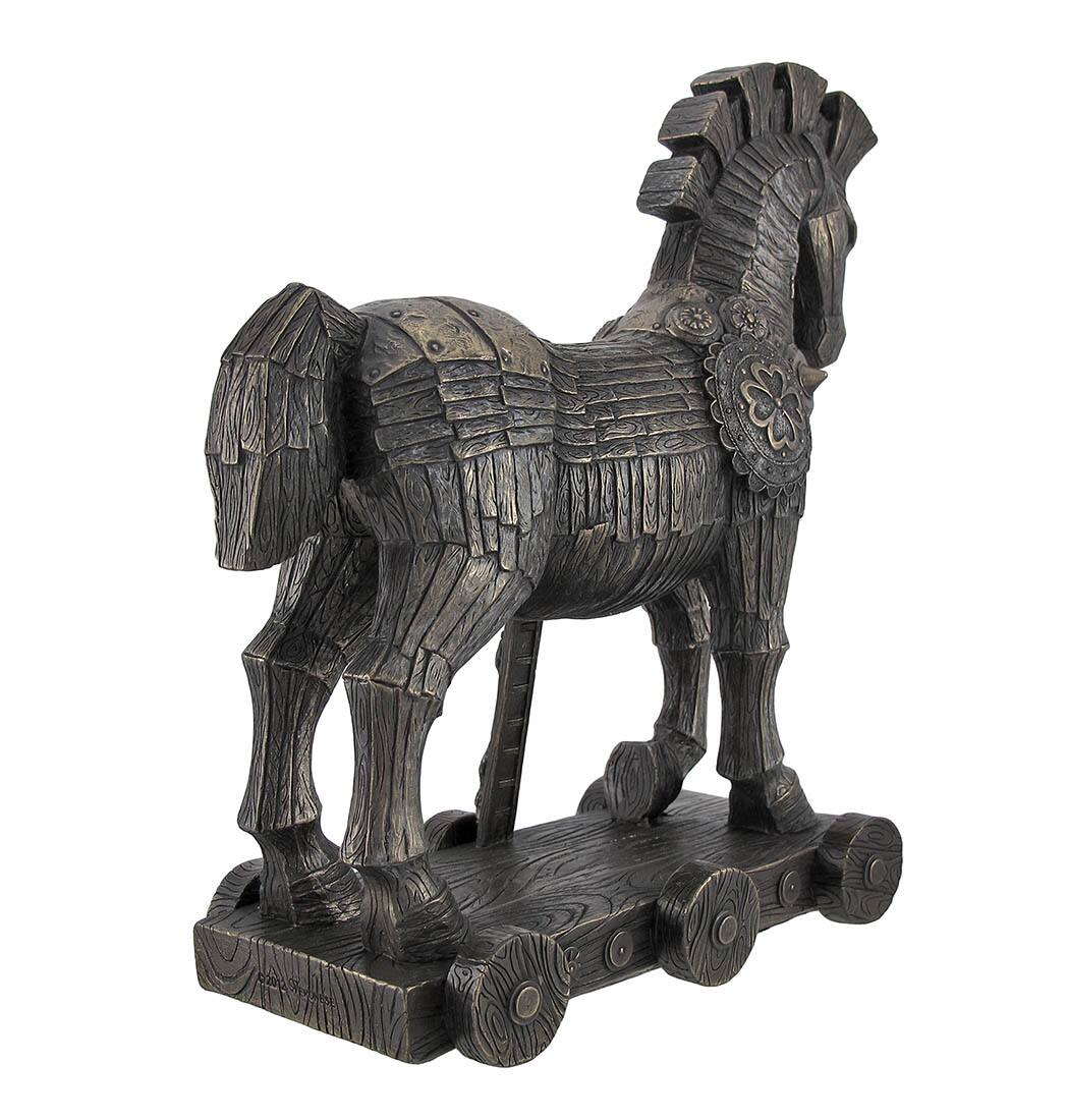 Alt View 2. Veronese Design - Ancient Greek Bronzed Trojan Horse Statue - Bronze.