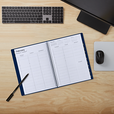 Alt View 6. Staples - 2026 8" x 11" Weekly & Monthly Appointment Book - Navy.