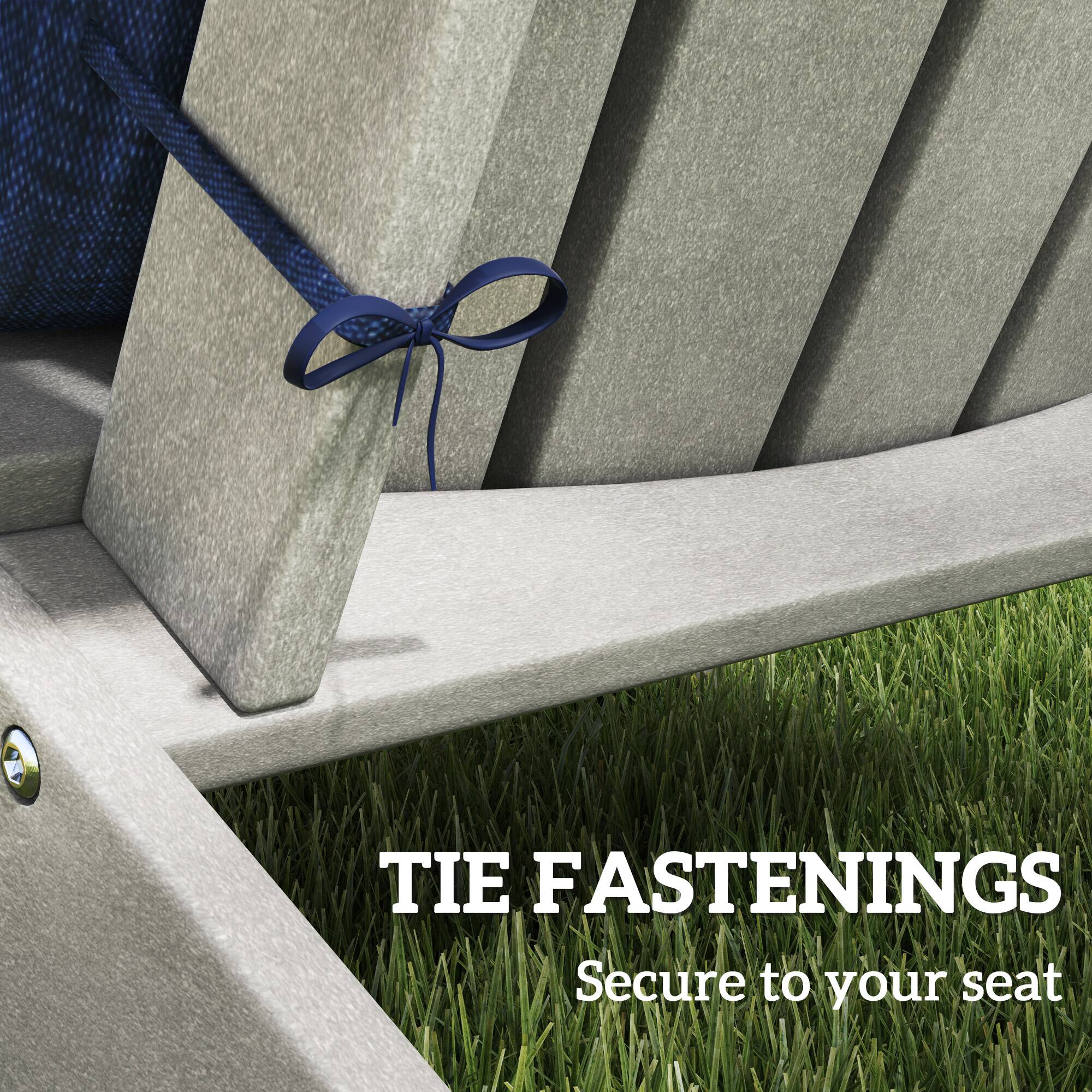 TIE FASTENINGS  
Secure to your seat