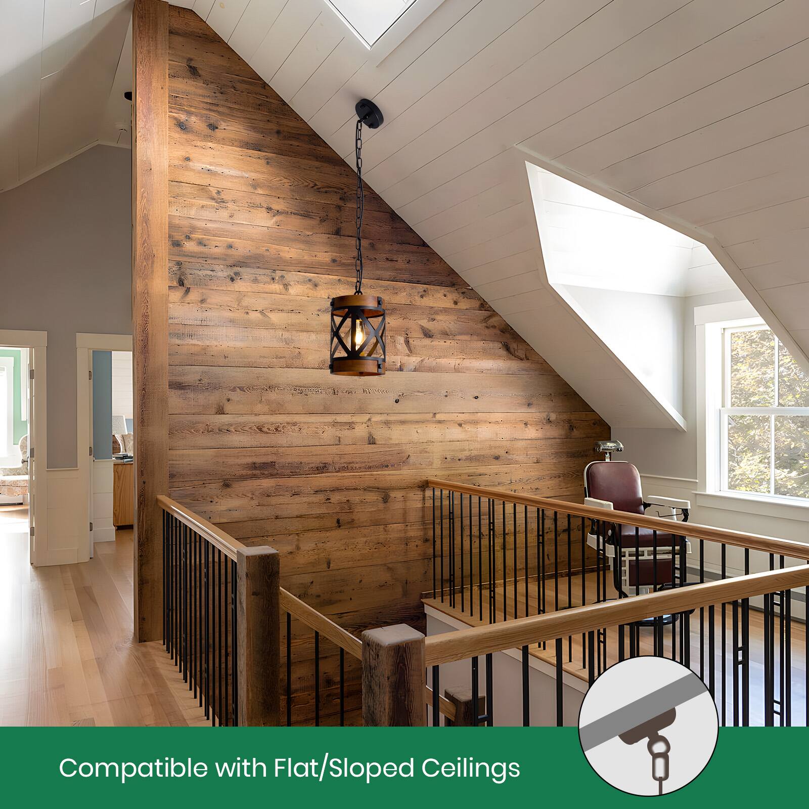 Compatible with Flat/Sloped Ceilings