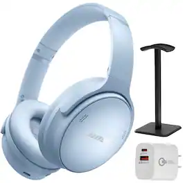 Bundle - Bose - QuietComfort Wireless Noise Cancelling Over-Ear - White Smoke